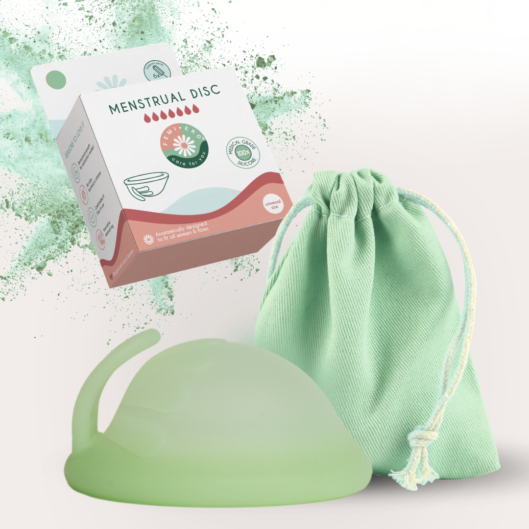 Femi.Eko® universele menstruatieschijf – Duurzaam, herbruikbaar, hoog comfort, capaciteit van 50 ml