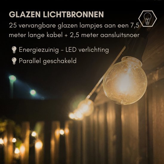 7,5 Meter Lichtkabel mit 25 LED-Lampen