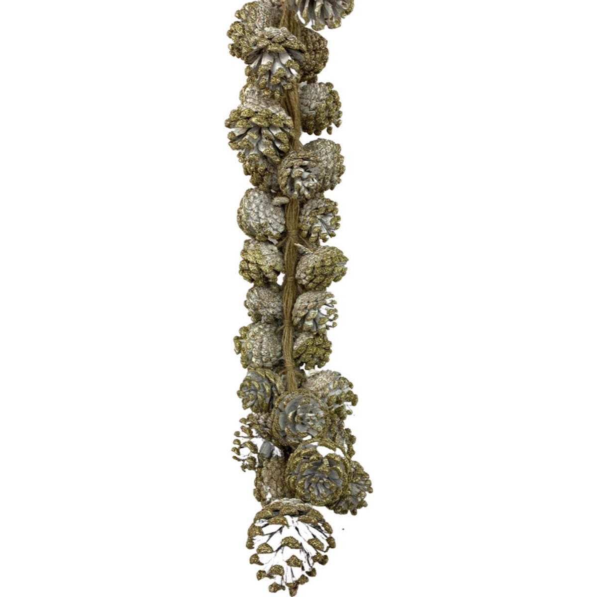 Kerst decoratie slinger - Garland white | 110 cm | Extra lange kerst slinger van natuurlijke materialen | Wit