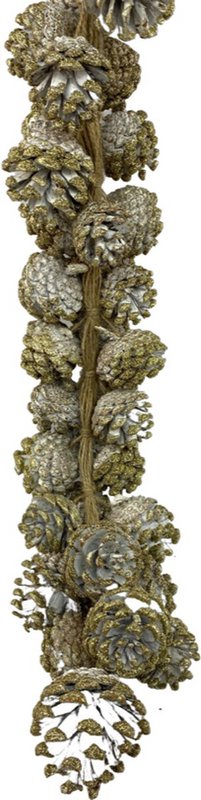 Weihnachtsdeko Girlande - Girlande weiß | 110cm | Extra lange Weihnachtsgirlande aus Naturmaterialien | Weiß