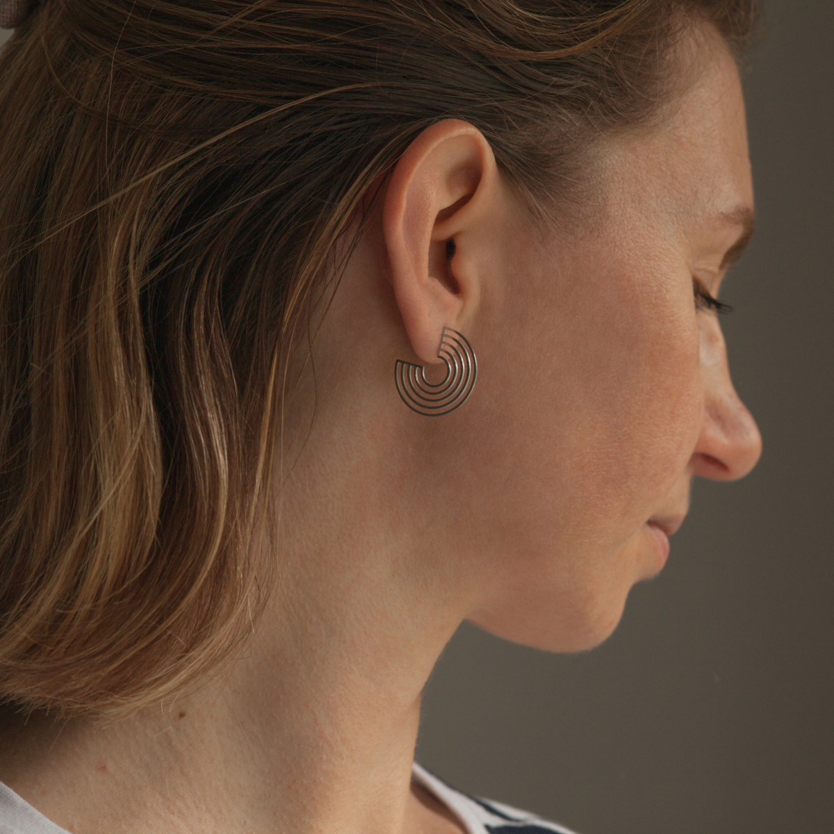 Minimalist "Rainbow" Hoop Earrings • 23mm • Hypoallergenic & Water Resistant