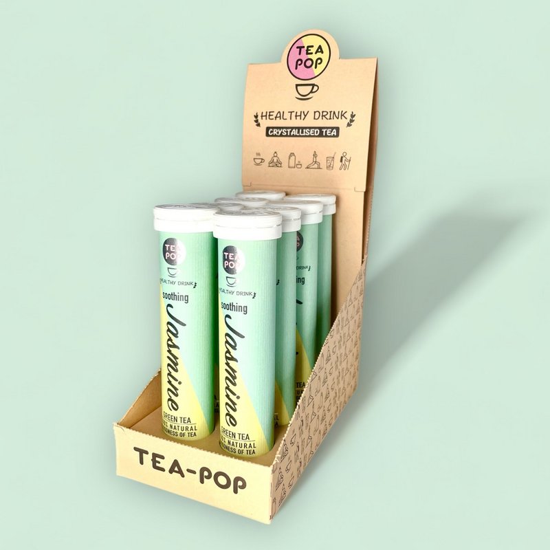 Jasmine Green Tea-Pop, hurtigbrygget gourmet-te (8 rørs bakke)