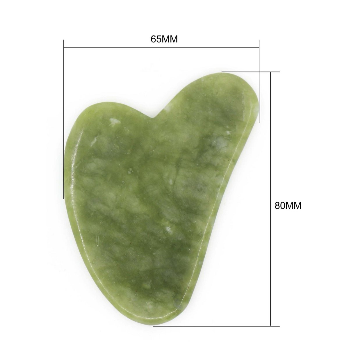 Juego de 11 + 1 gratis - Gua Sha de piedra de jade verde con tapa