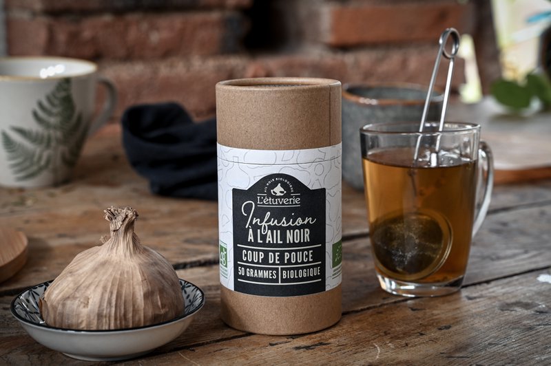Organic black garlic infusion "coup de pouce"