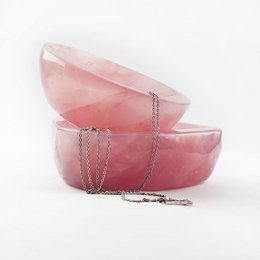 Rose Quartz Krystal skål