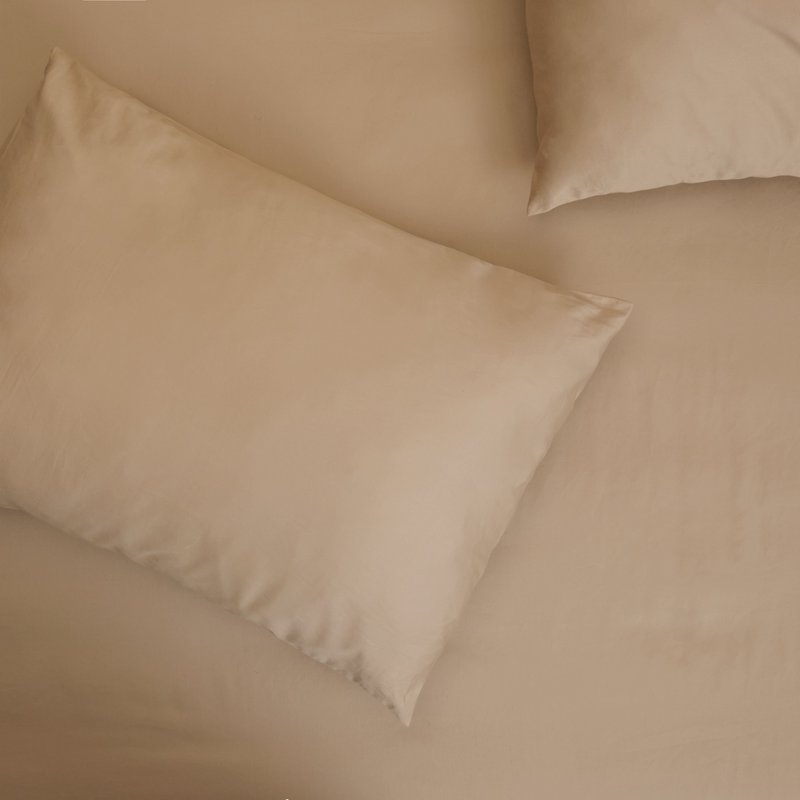 Housse de coussin - Satin de coton 400 fils au pouce - Beige S'il vous plaît !