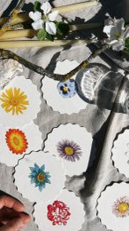 Coaster/Coaster 10 motifs flowers - 12 sets