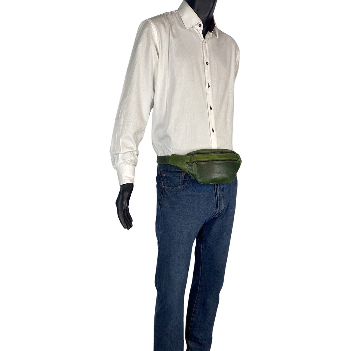 Taljetaske Læder - Fanny Pack Læder - Pouch Taske i 6 farver læder - Læder Belly Bag - Unisex model