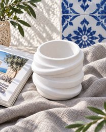 Nur LAVURI TWISTER CUP – Handgefertigter Keramikgefäßbecher für Deko-DIY-Kerze Candledust
