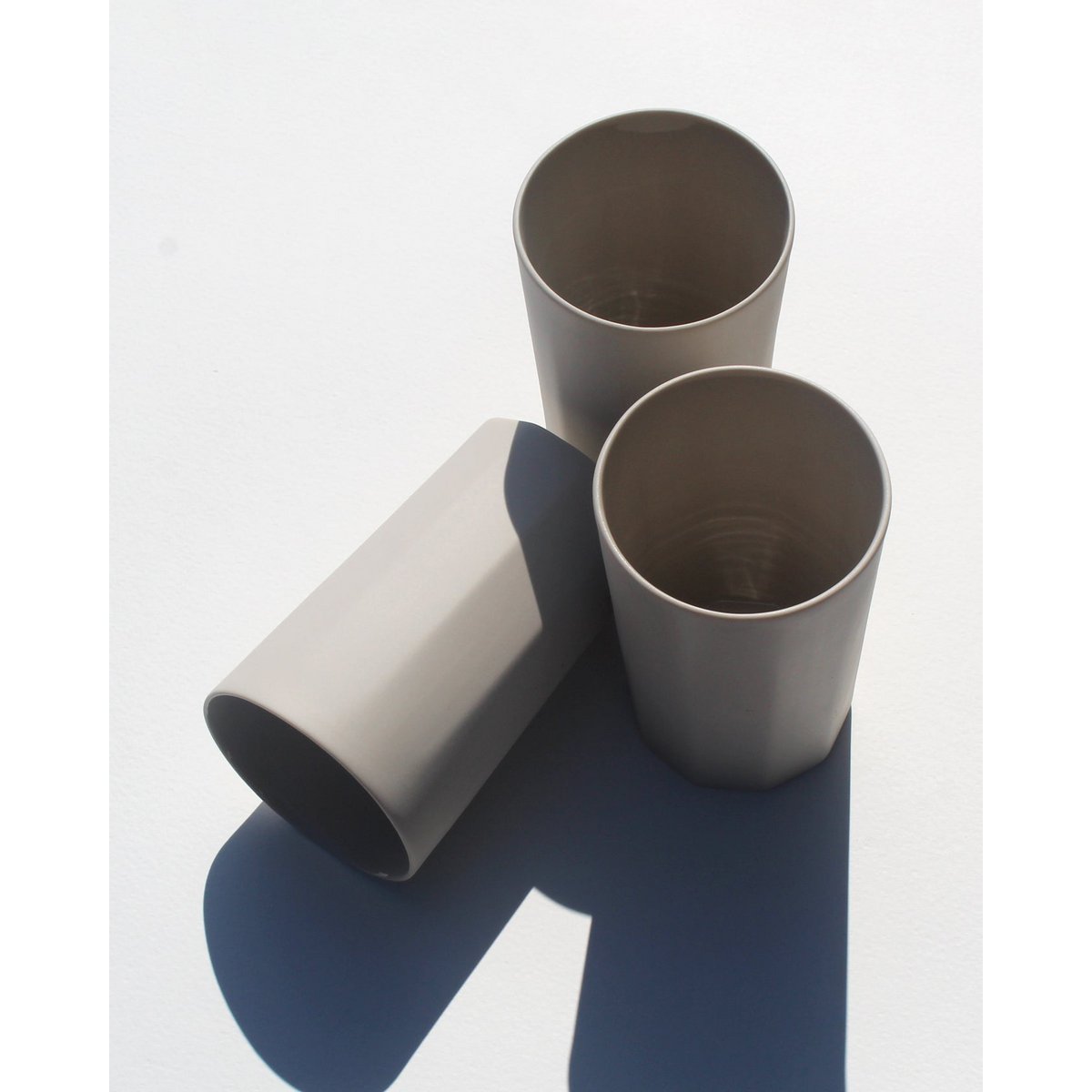 Tazza alta segmentata | sabbia