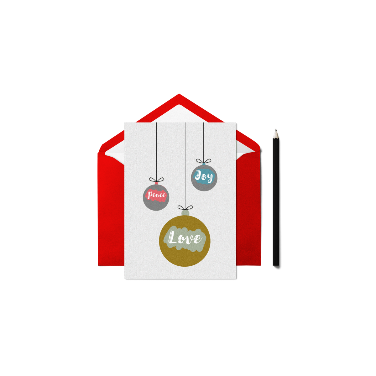 Peace Joy Love - Boules de Noël