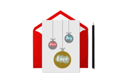 Peace Joy Love - julekugler