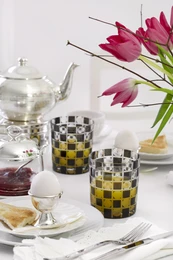 2er-Set Eierbecher Classo (Höhe 5 cm), klassische Form, schwerversilbert