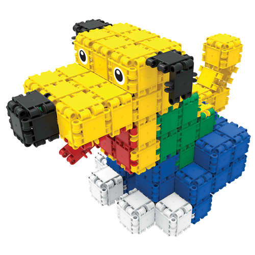 Clics building blocks– DURABLE TOYS made of RECYCLED PLASTIC (Made in Belgium)- building set 10 in 1