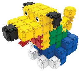 Clics building blocks– DURABLE TOYS made of RECYCLED PLASTIC (Made in Belgium)- building set 10 in 1