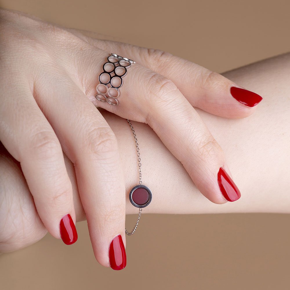 Open stainless steel ring in gold, rose gold & silver • adjustable in size / hypoallergenic / waterproof