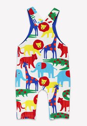 Bio-Baumwoll Kinder Latzhose mit Safari-Druck