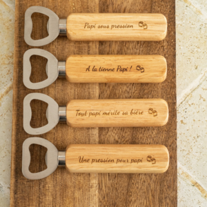 Bottle opener handle "For Papi" - My Bambou