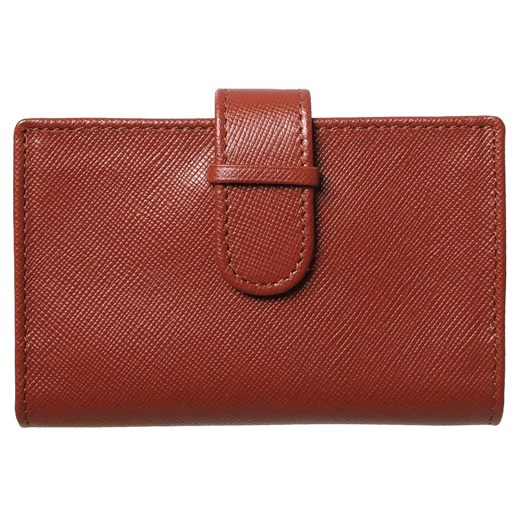 Porte-cartes de visite Saffiano Marron