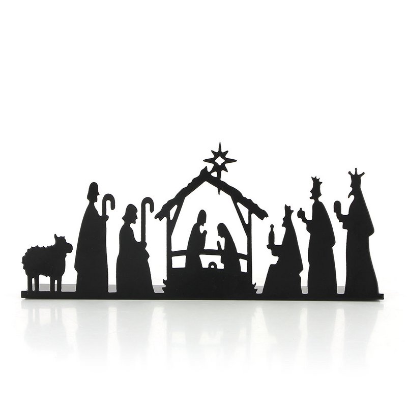 Crèche de Noël ÉTOILE GRANDE, tôle