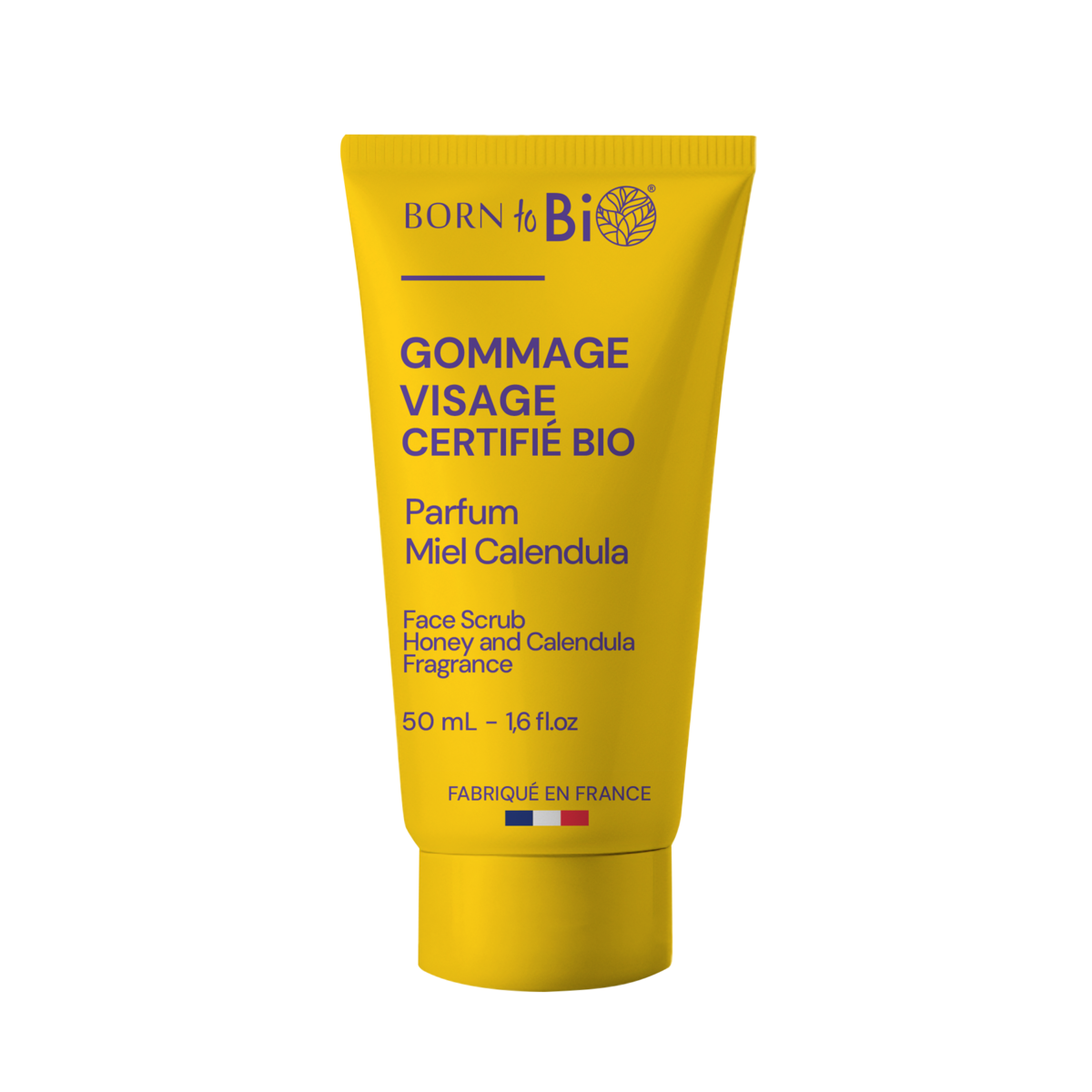 Organic Facial Scrub Honey Calendula Scent - Born to Bio 75mL
