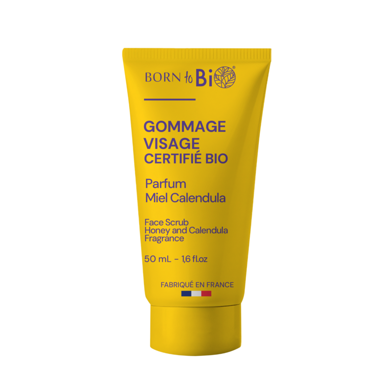 Organic Facial Scrub Honey Calendula Scent - Born to Bio 75mL