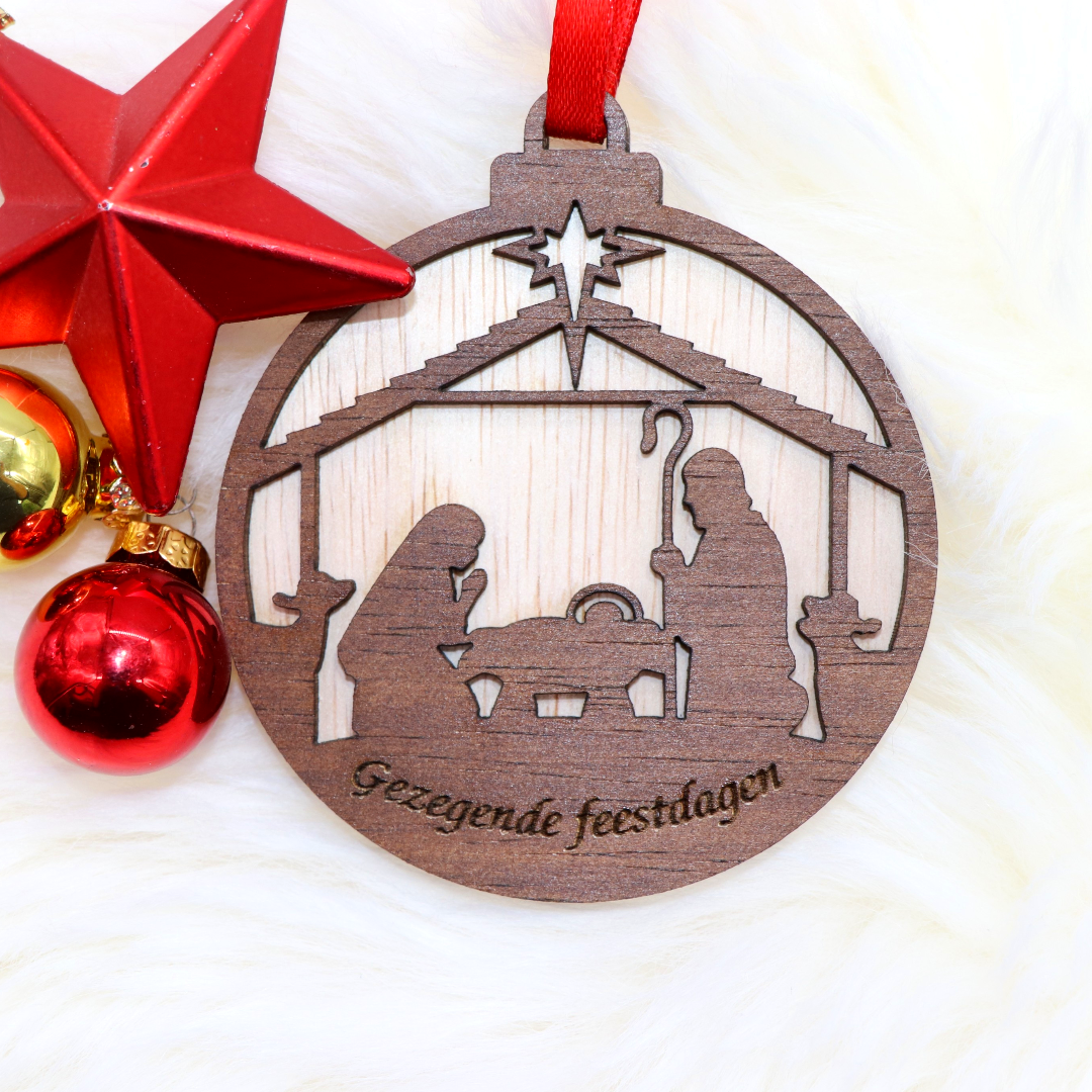 Christmas pendant / Christmas ornaments style6 - Set of 6