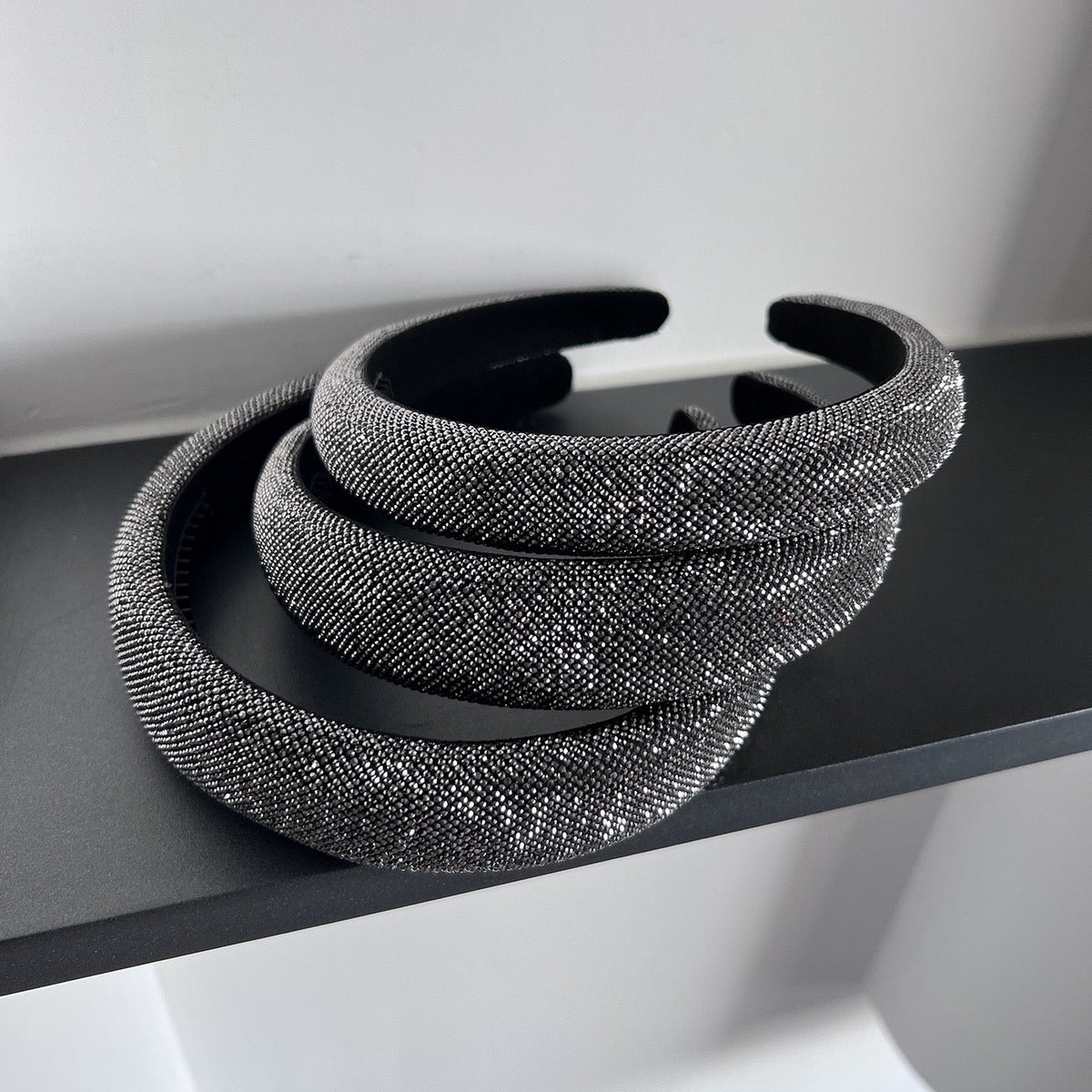 Midnight Pavé Crystal Padded Headband