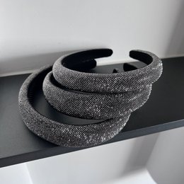Midnight Pavé Crystal Padded Headband
