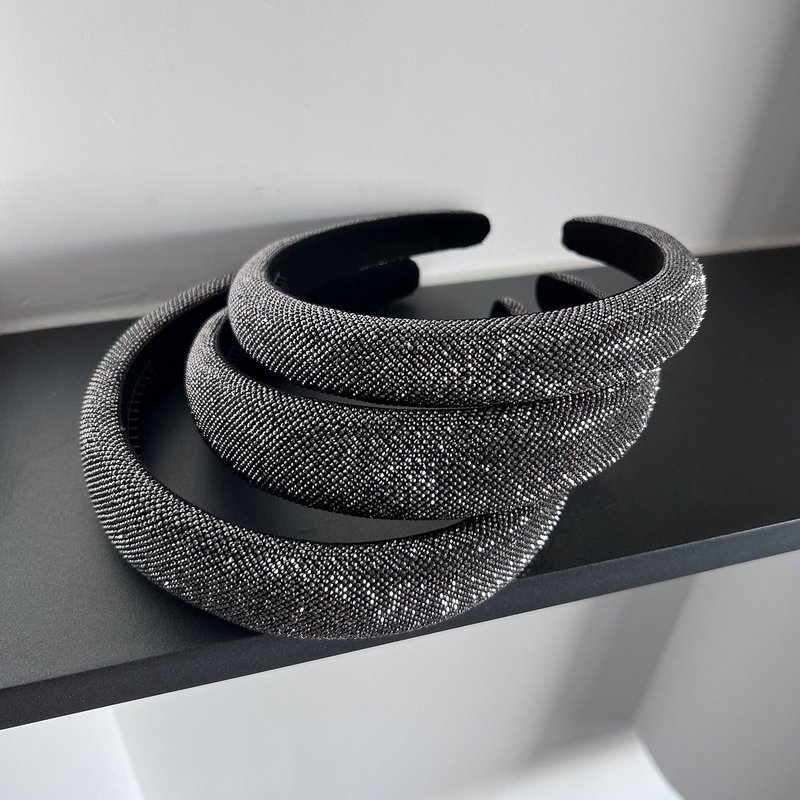 Midnight Pavé Crystal Padded Headband
