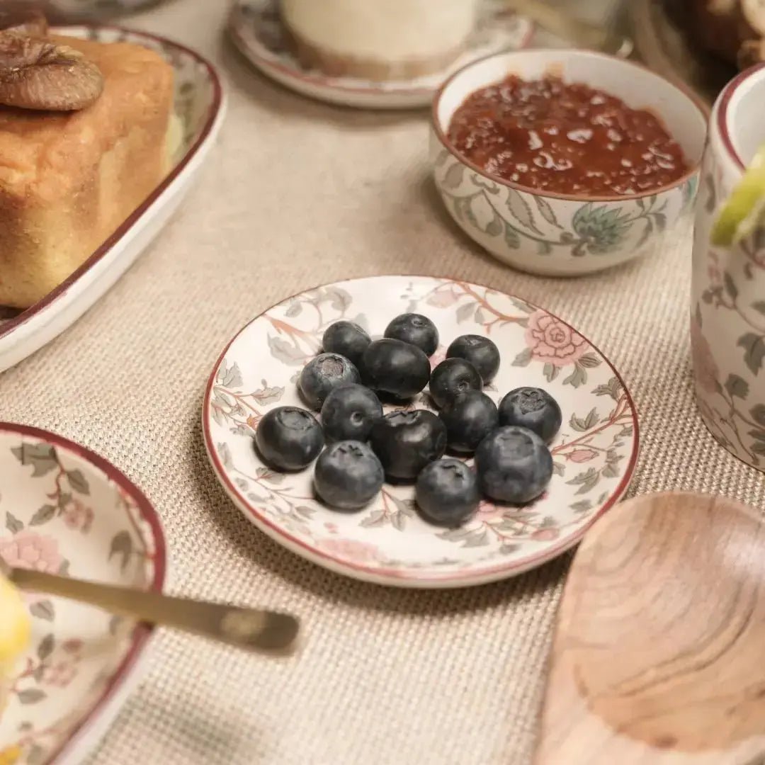 Dinner Plate | Handcrafted Serving Floral Peony | Stoneware