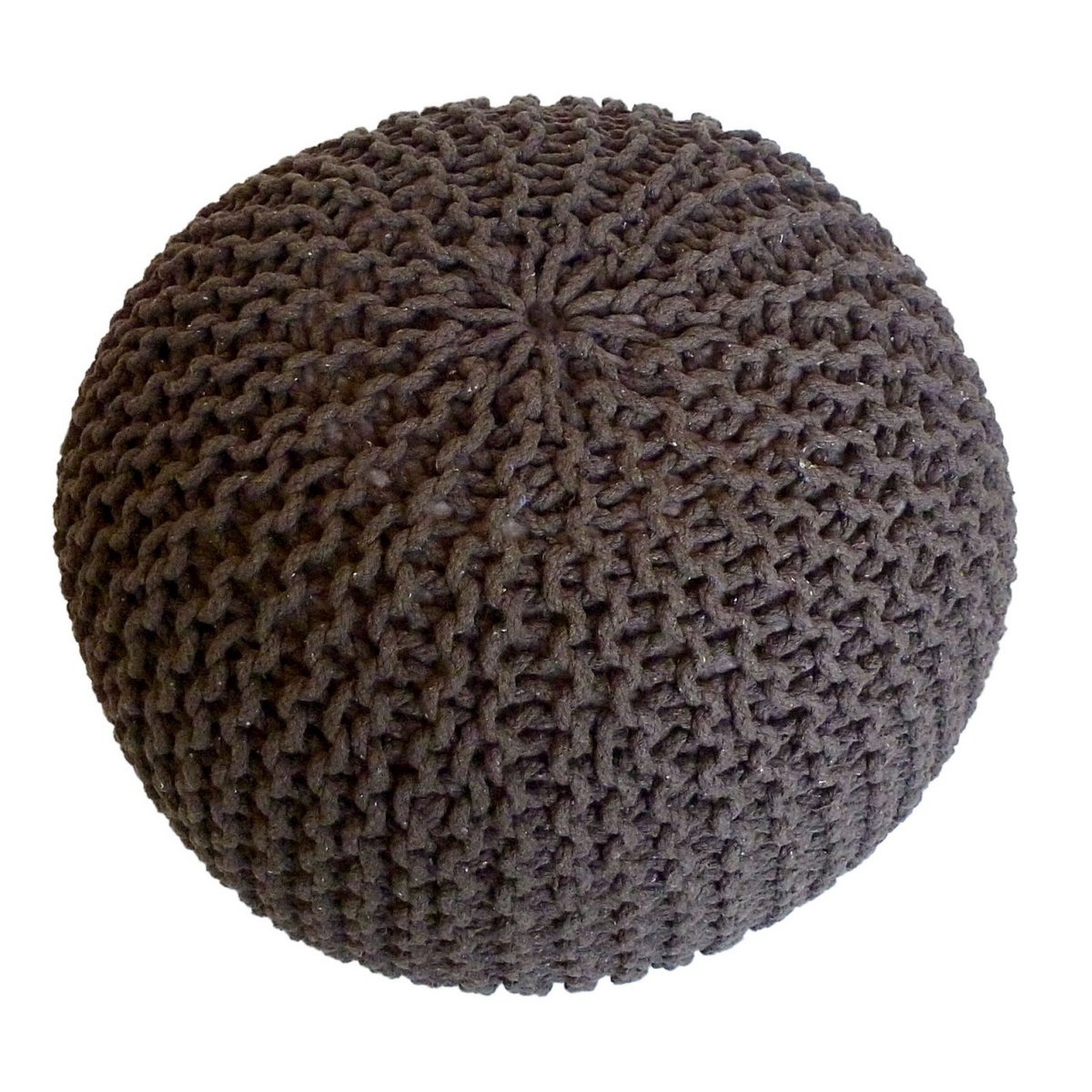 Pouf Ø 55 h 37 h 37 tabouret de tricot siège de planche de sol de pouf durable