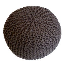 Pouf Ø 55 H 37 H 37 Strickhocker Sitzpouf Bodenkissen nachhaltig