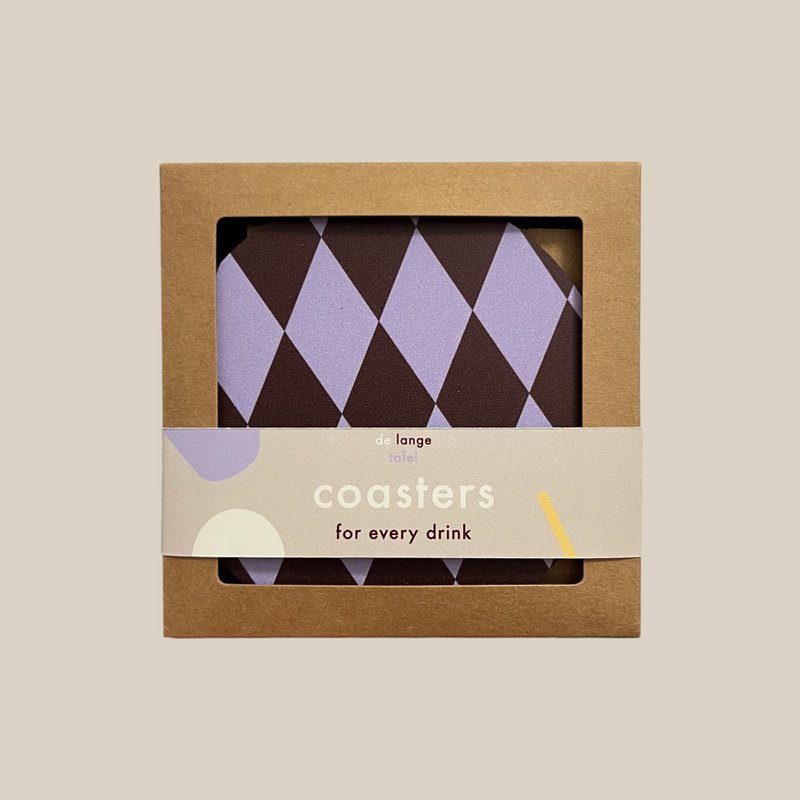 Coasters · Diamond lilac/eggplant