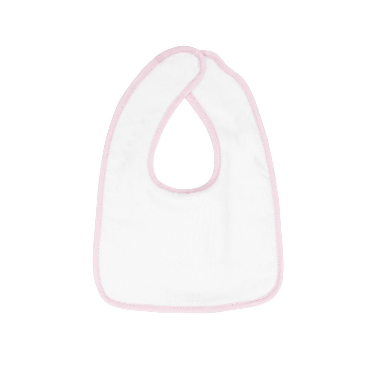 Baby bibs, 26 x 37 cm, White/Pink, 450 gr/m²