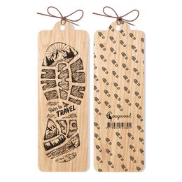 Born to Travel Wooden Bookmark
