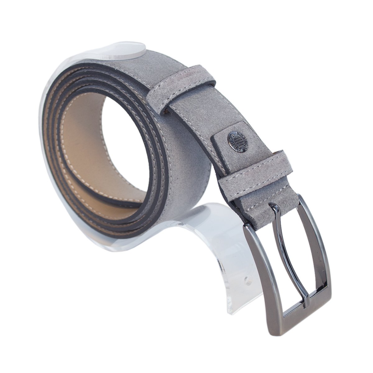 Suede Belt Men Light Brown - Suede Belt Women Light Brown - 3.5 cm Wide