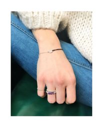 Amethyst ring with silver or gold-filled band, available in small, medium, and large sizes. Elegant and versatile wedding or everyday ring.