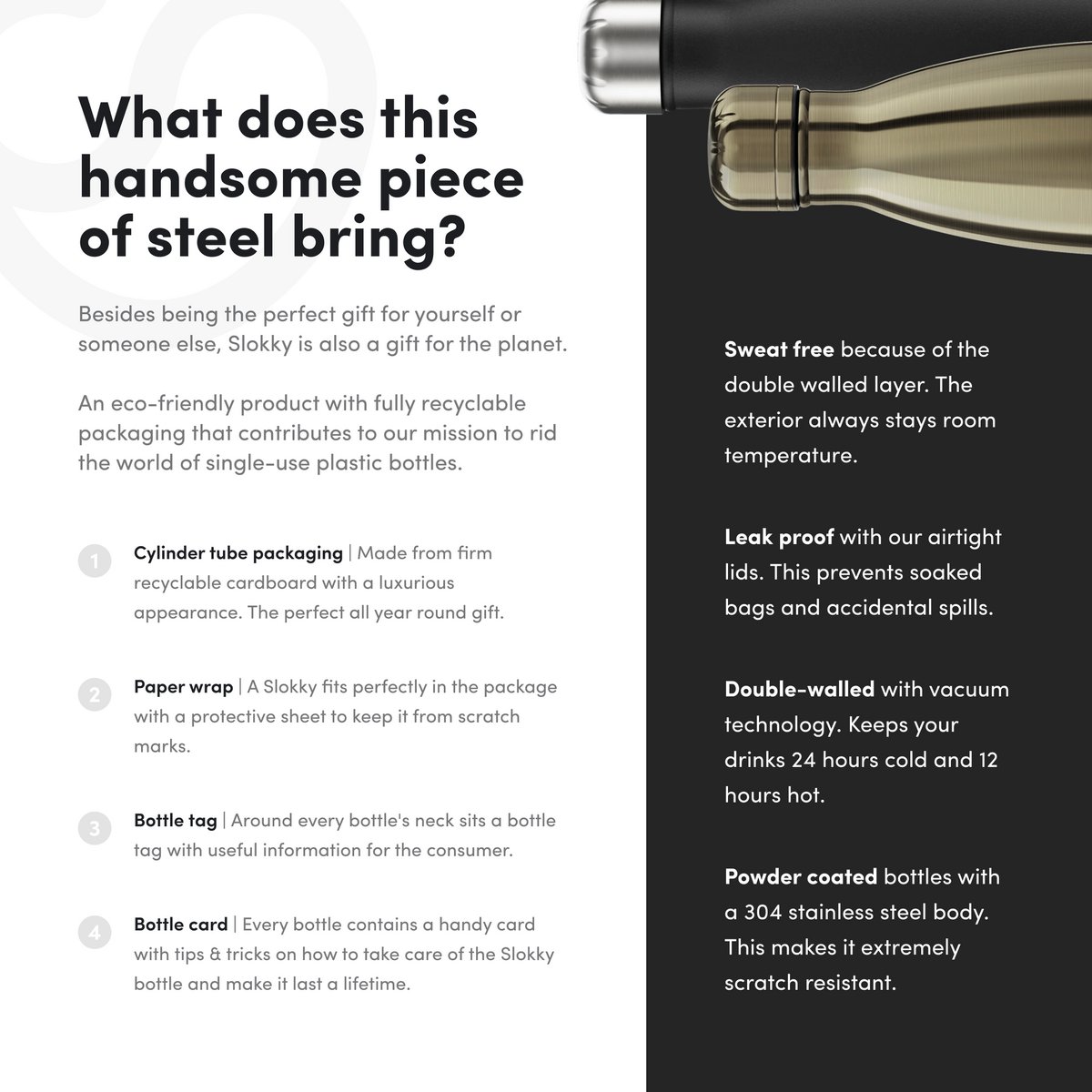 Slokky Element Bronze Bottle - 500ml
