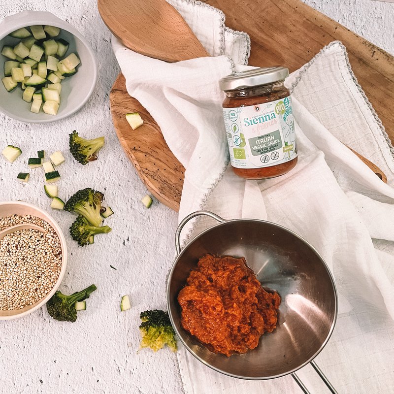 SALSA DI POMODORO E VERDURE PER NEONATI - 100% NATURALE - SENZA ADDITIVI - DA 8 MESI - 130G