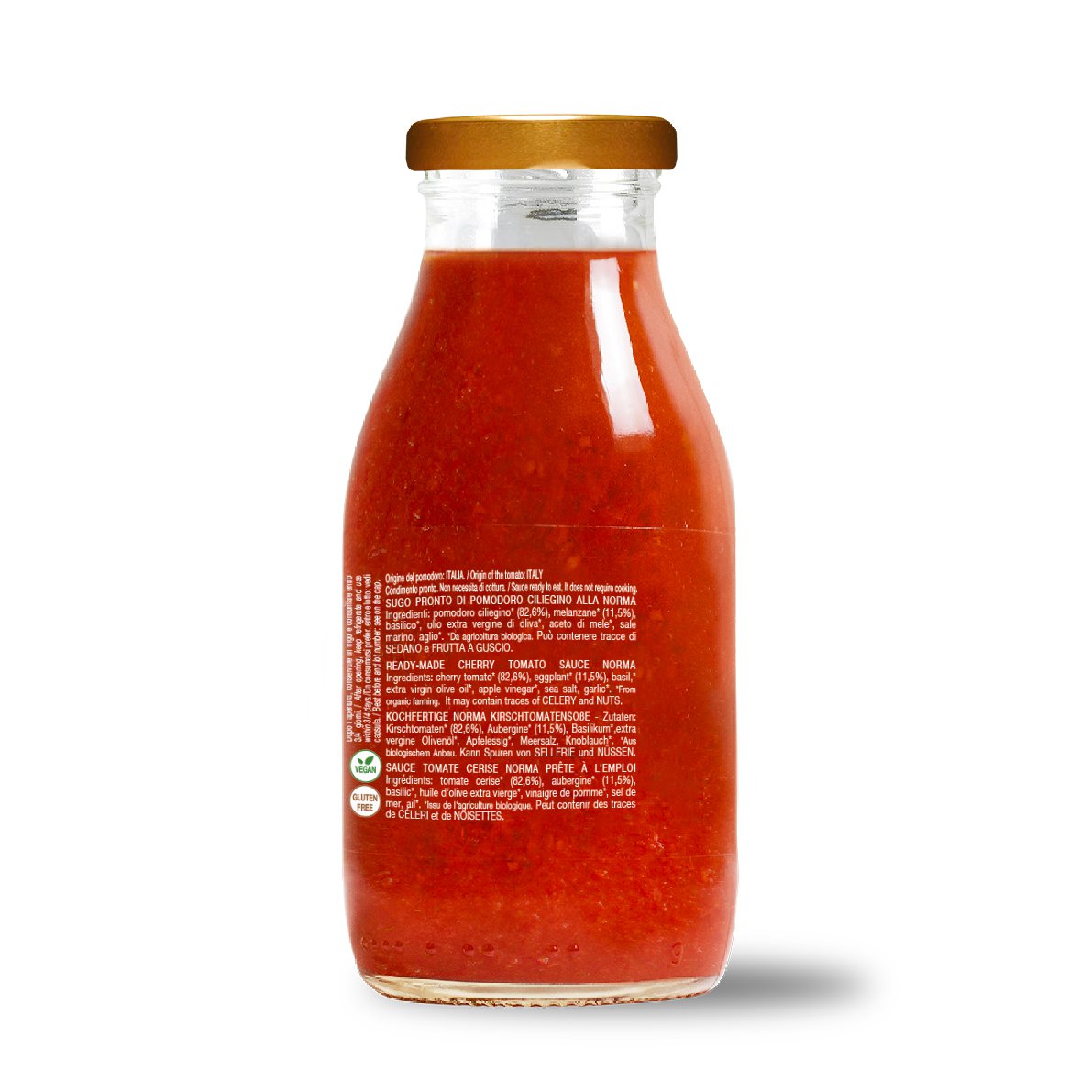 Salsa de tomate cherry ecológica lista para usar 250g