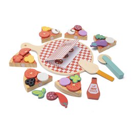 Coffret de jeu pizza en bois
