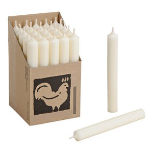 Taper candle ivory, solid-colored Ø 2x18 cm Burning time approx. 8 hours.