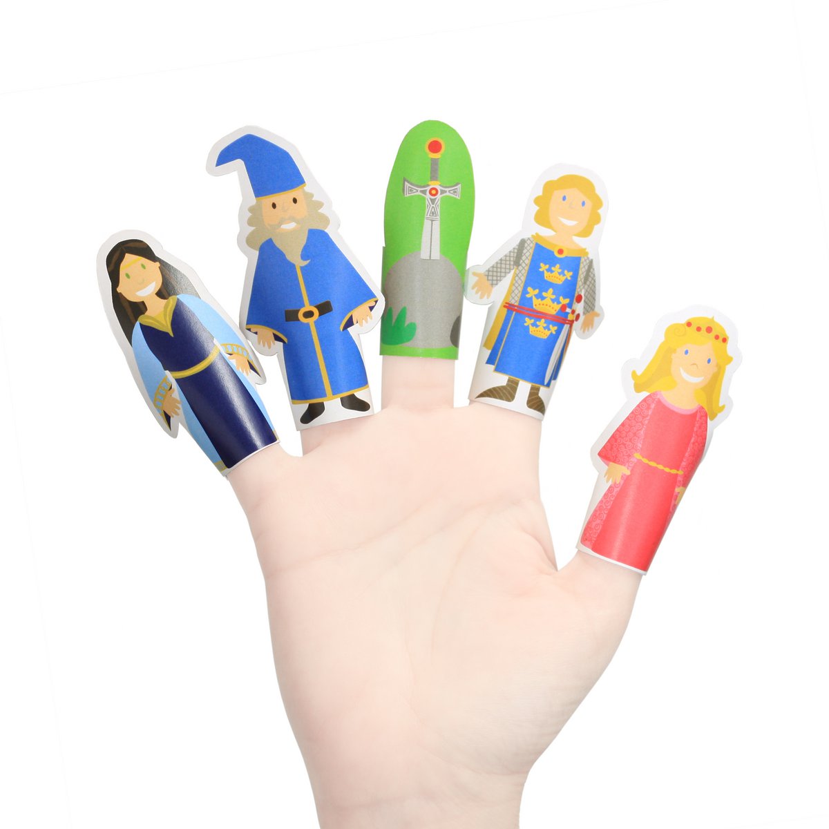 Puppettes de doigt en papier camelot