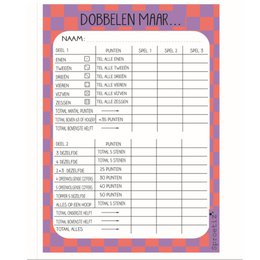 Dice block - Yahtzee - window Purple Orange