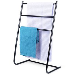 Towel Stand Metal Black