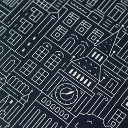 London A3 Blue Print