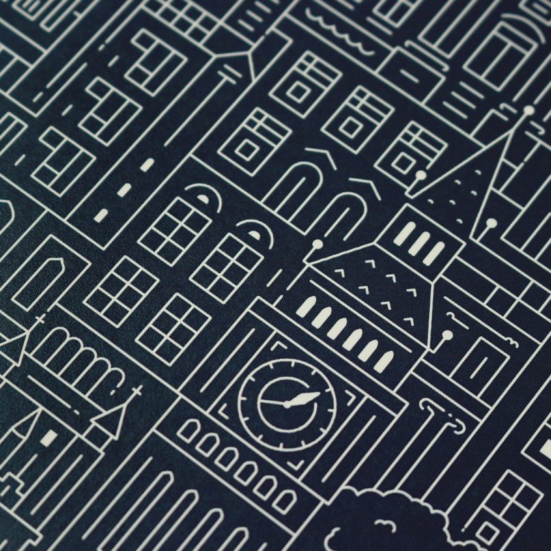 London A3 Blue Print