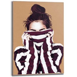 Gerahmtes Bild Slim Frame Verborgener Blick 70x50