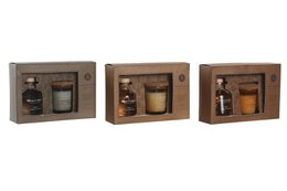 MIKADO AIR FRESHENER SET 2 GLASS 21X6X14 90GR50ML VE206214
